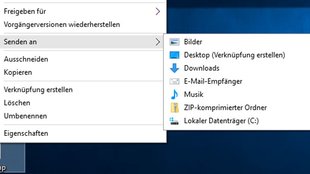 Windows 10: Senden an – So bearbeitet und löscht ihr Menü-Einträge