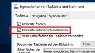 Taskleiste ausblenden – in Windows 10 und 11