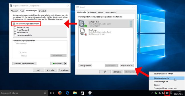 Windows 10: So behebt ihr das Sound-Problem in den Einstellungen.