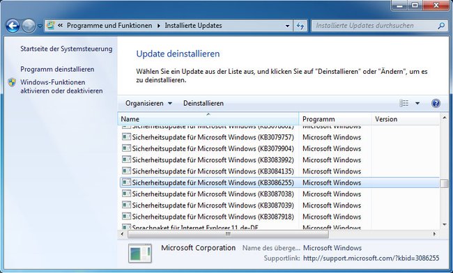 Windows 7: Hier deinstalliert ihr das Update