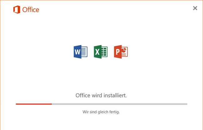 Wir installieren hier nur Word, Excel und PowerPoint.
