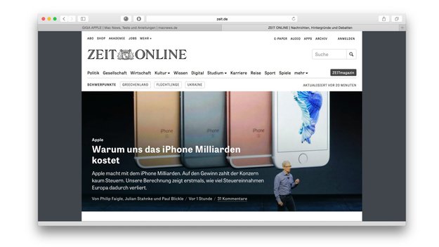 Zum Verkaufsstart des iPhone 6s: Die „Milliarden-Geschenke“ Europas an Apple