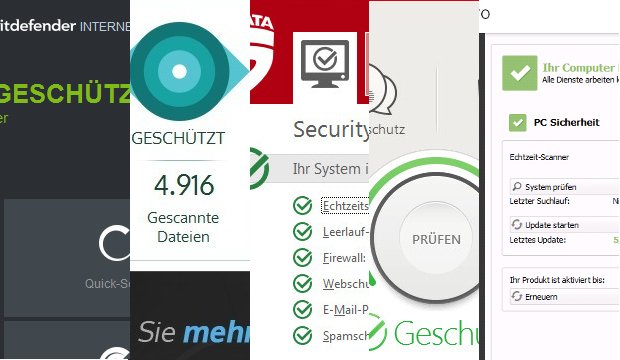 antivirus test Oberflächen im Virenscanner Test