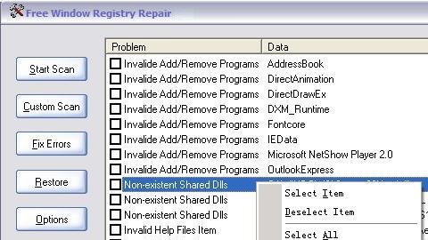 free window registry repair v 3.6