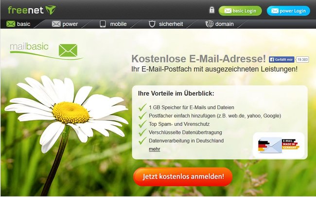 Freenet-Login anmelden