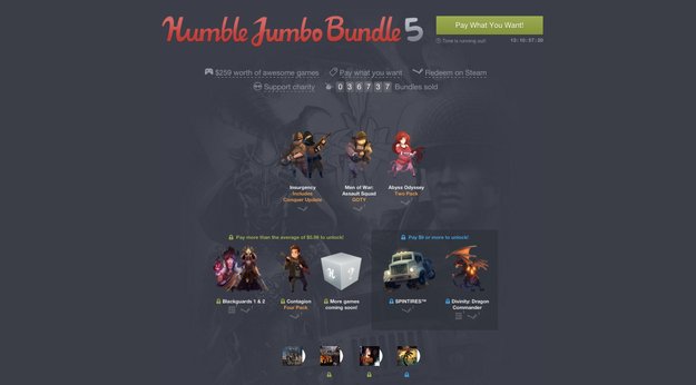 Humble Jumbo Bundle 5: Divinity, Blackguards und mehr warten auf euch!