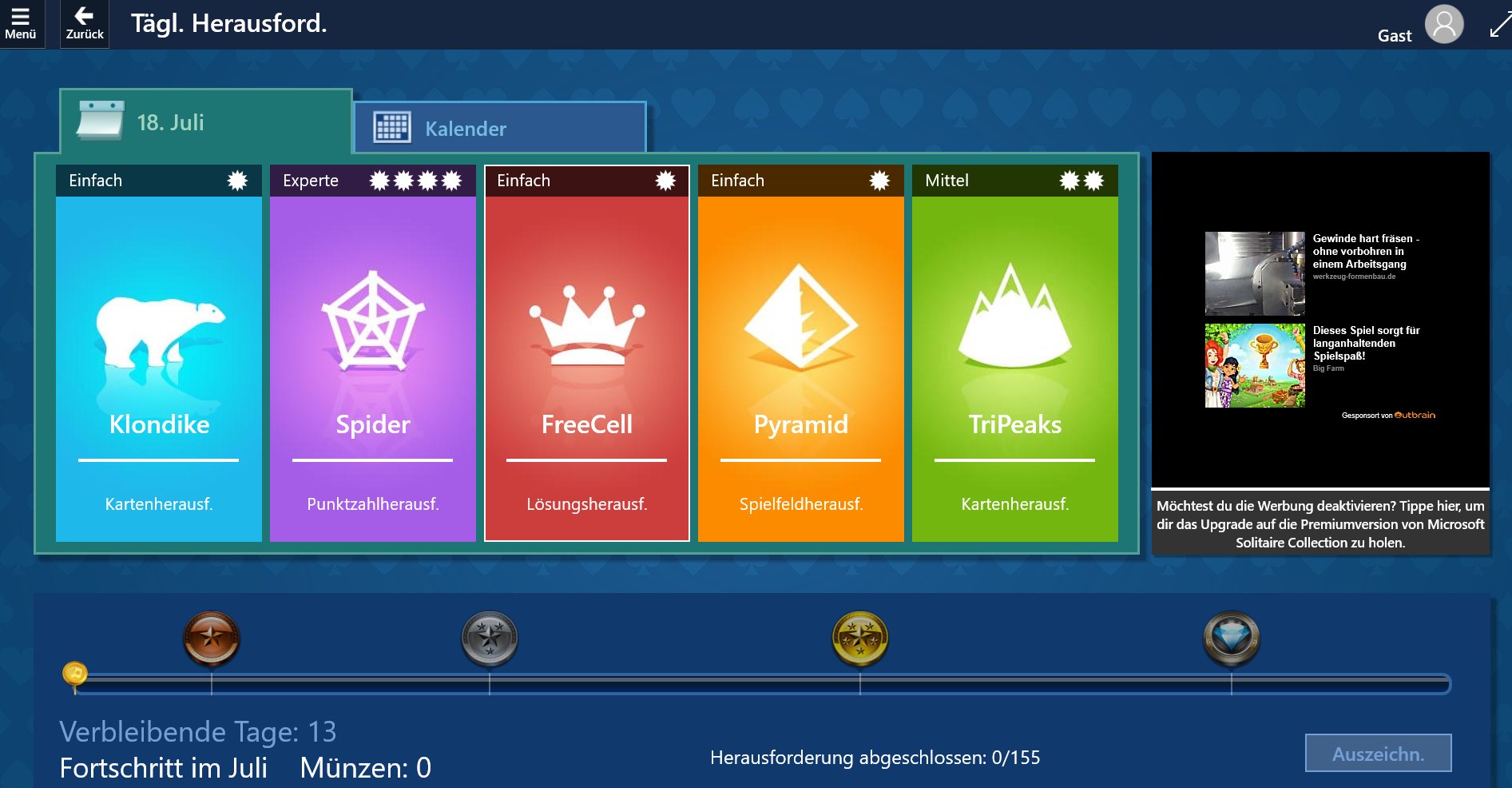 Microsoft Solitaire Collection Ohne Anmeldung