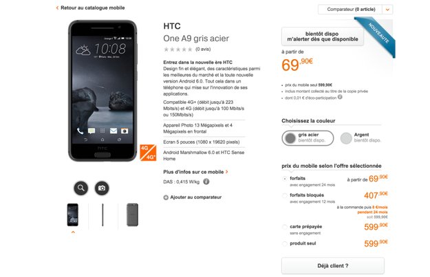 Whoopsie: Händler listet HTC One A9 im iPhone-Look – 5 Tage vor der Vorstellung