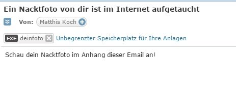 „Ein Nacktfoto von dir ist im Internet aufgetaucht“: Warnung per Mail