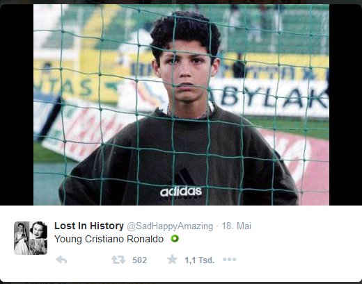 Cristiano Ronaldo früher, in jungen Jahren und heute