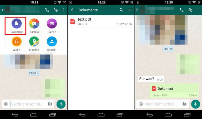 WhatsApp: So teilt ihr PDF-Dokumente. (Bildquelle: GIGA)