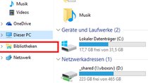 Windows 10: Bibliotheken anzeigen und ausblenden – So geht's