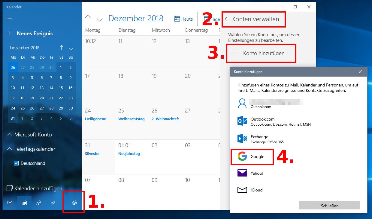 Windows 10: Kalender einrichten & synchronisieren – so geht's