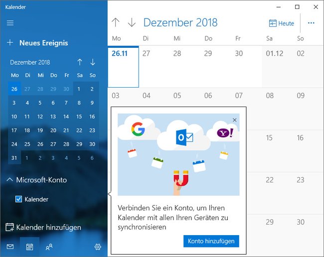 Windows Kalender Einrichten 