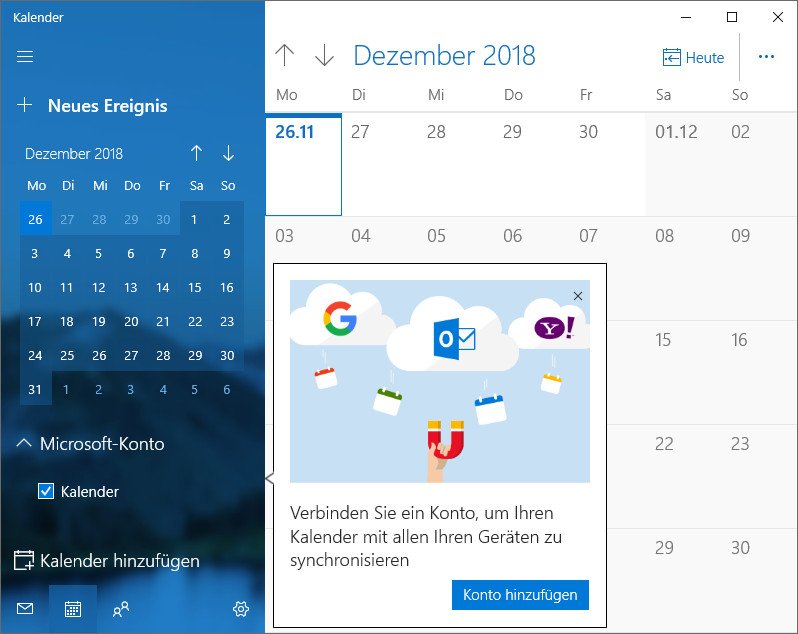 Windows 10: Kalender einrichten & synchronisieren – so geht's