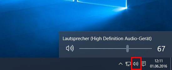 Windows 10: So erhöht ihr die Lautstärke. (Bildquelle: GIGA)