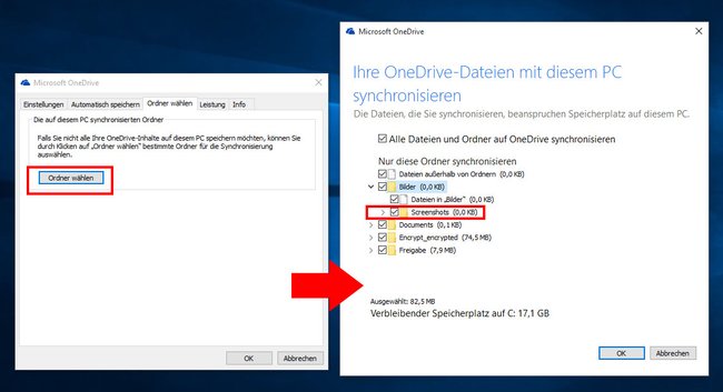 Windows 10: So synchronisiert ihr den Screenshots-Ordner in OneDrive.