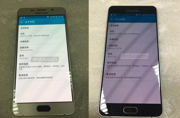 Samsung Galaxy A5 und A7 (2016): Spezifikationen und neue Bilder durchgesickert