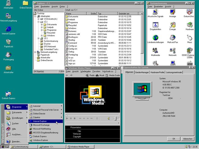 Windows 95 war ein großer Schritt für Microsoft. (Bild: Wikipedia)