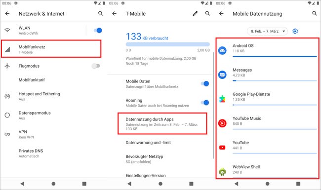 Prüft hier, ob Apps unerklärlich viel Daten über das Internet schicken. Bild: GIGA