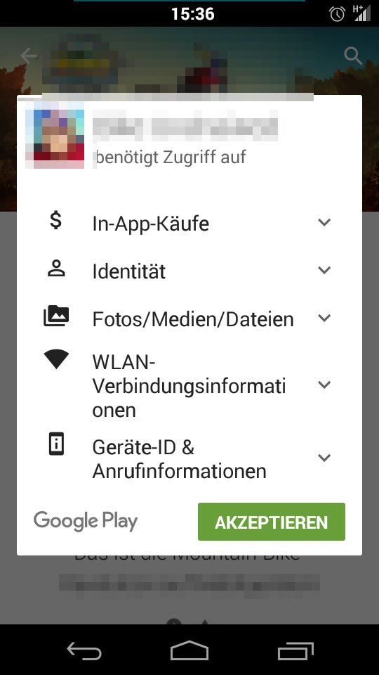 Android-Smartphone: Bei der Installation gebt ihr der App gegebenenfalls Berechtigungen zum Tracken.