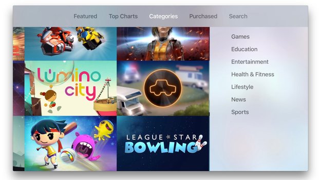Apple TV: App Store bekommt weitere Kategorien