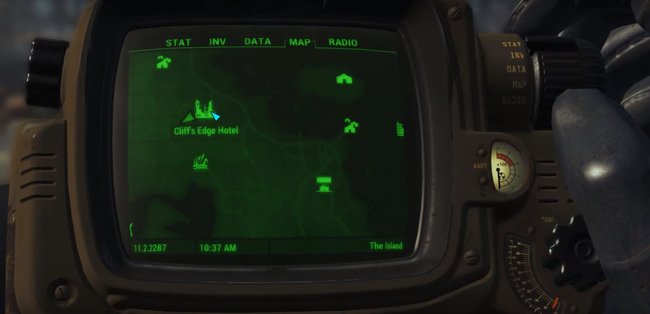 Vault 118 befindet sich direkt bei Cliff's Hotel.