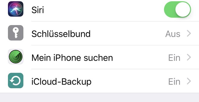 iPhone Einstellungen