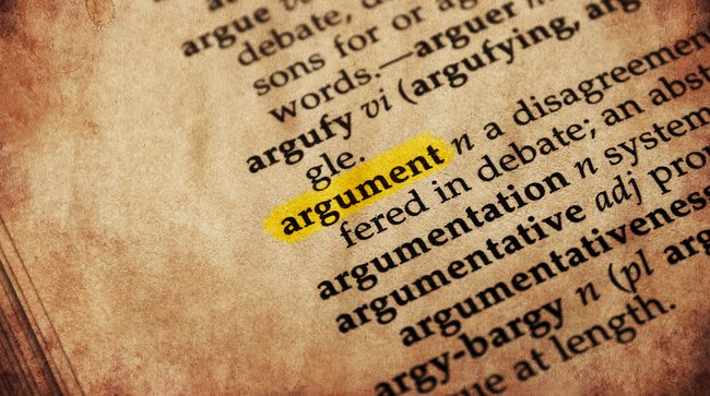 argument im wörterbuch