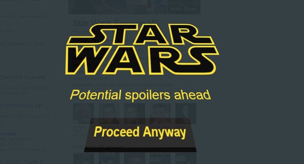 Star Wars 7: Spoiler vermeiden dank Browser-Add-on