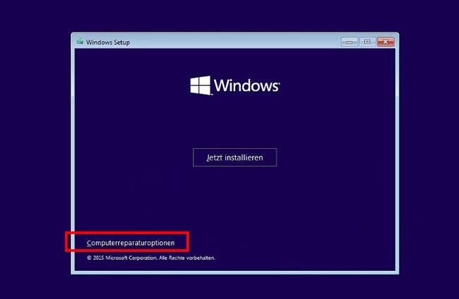 Über die Computerreparaturoptionen der Windows-10-CD kommt ihr auch in den erweiterten Start. Bild: GIGA