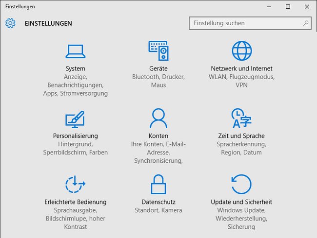 Hier passt ihr viele Einstellungen in Windows 10 an.