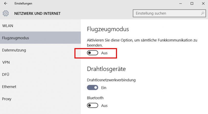 Windows 10 Flugzeugmodus Lässt Sich Nicht Deaktivieren Windows 10: Flugzeugmodus aktivieren / deaktivieren – Anleitung