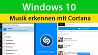 Windows 10: Musik erkennen mit Cortana – so geht's