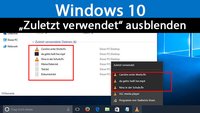 Windows 10: Zuletzt verwendete Dateien in Taskleiste und Explorer ausblenden – so geht's