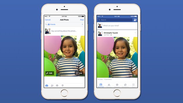 Facebook-App erlaubt ab sofort das Teilen von Live Photos