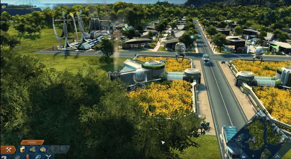 Das Sonnenblumenfeld liefert wichtiges Öl für die Biopolymerfabrik