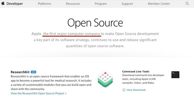Apple bezeichnet sich als Open-Source-Pionier – und erntet Kritik