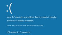 Lösung: „DPC Watchdog Violation“ in Windows 8/10
