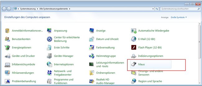 maus-systemsteuerung