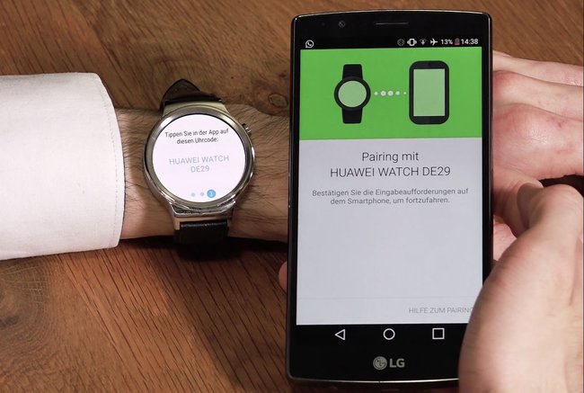 Pairing: Das Handy verbindet sich nun mit der Smartwatch.