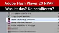 Adobe Flash Player 20 NPAPI: Was ist das? Deinstallieren?