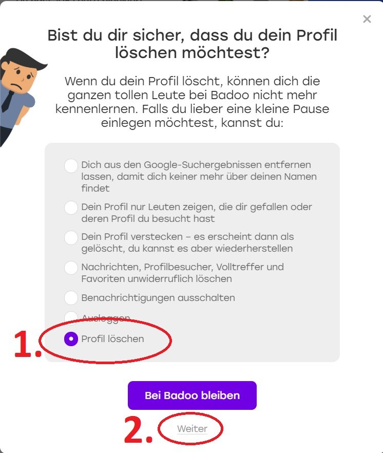 badoo account löschen