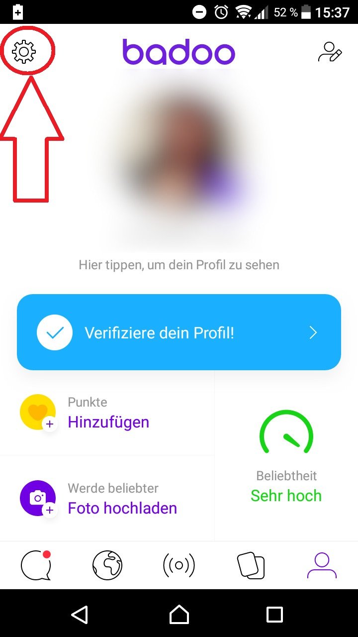 Badoo profil verstecken