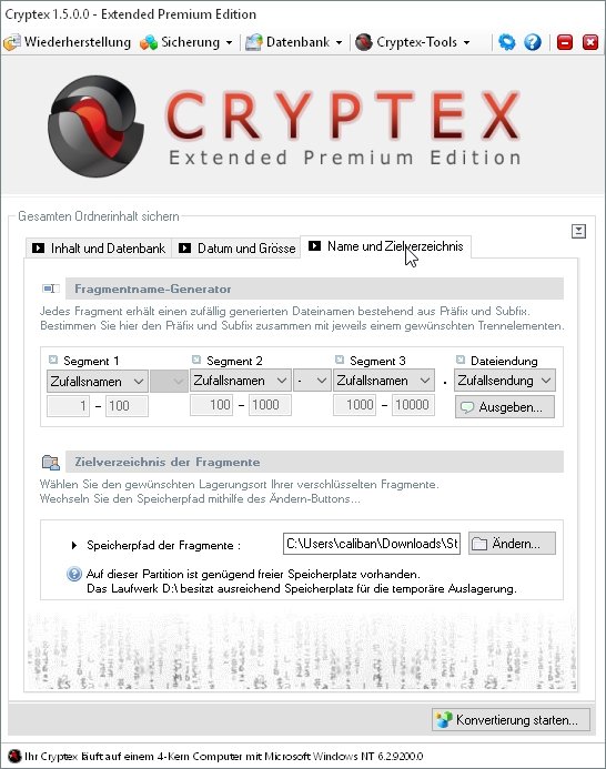 Cryptex-Fragmente