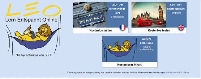 Leo Sprachkurse Online Screenshot