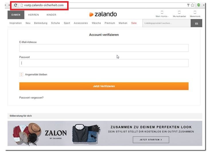 Email Von Zalando Vorsicht Vor Phishing Giga