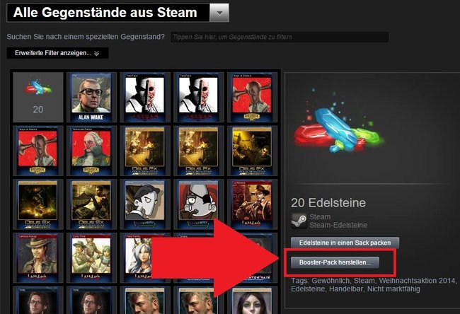 Steam Gem Boosterpack herstellen