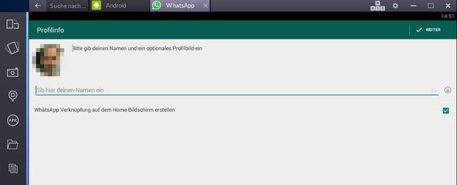 WhatsApp installieren: Gebt euren Namen und ein Profilbild an.