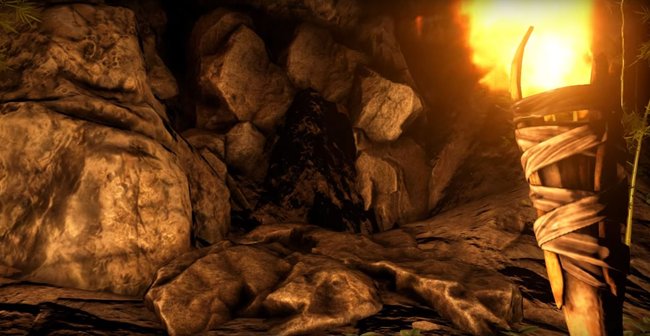 Der Eingang einer Höhle ist etwas dunkler - besonders in der Nacht ist er schlecht zu erkennen